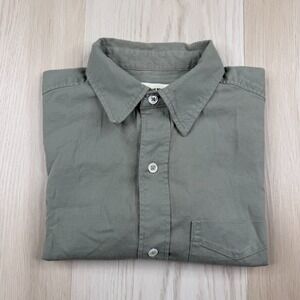Buck Mason Mens Green Short Sleeve Pocket Outdoor Button Up Shirt Size S